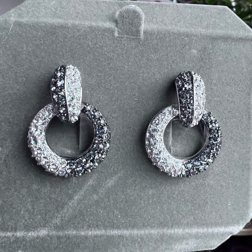 Nolan Miller Door-Knocker Earrings with Austrian crystals